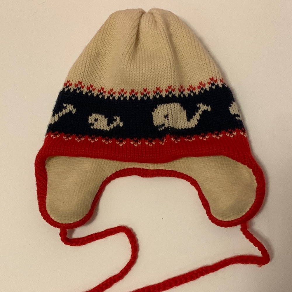 Made in Sparks, NV Smiley Hat Vintage Winter Wear Size Small or Kids Whale Motif